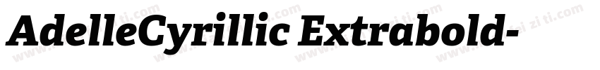 AdelleCyrillic Extrabold字体转换